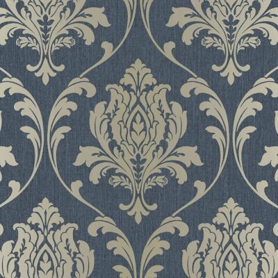 Rasch Highgrove Damask Floral Metallic Wallpaper - Wallpaper Rasch Highgrove Damask Floral Metallic Wallpaper - Wallpaper
