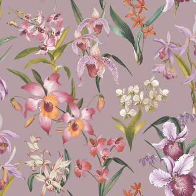 Rasch Maya Lilac Floral Wallpaper - Washable, 26.5cm Repeat Rasch Maya Lilac Floral Wallpaper - Washable, 26.5cm Repeat