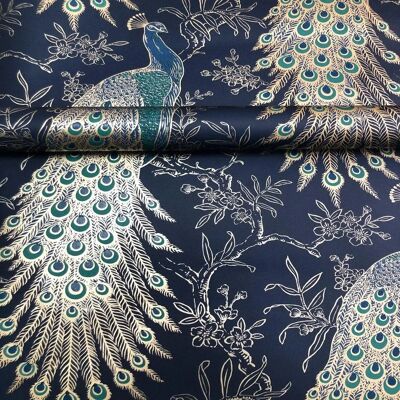 Rasch Navy Blue Peacock Wallpaper - 282992 - Washable & Easy to Apply Rasch Navy Blue Peacock Wallpaper - 282992 - Washable & Easy to Apply