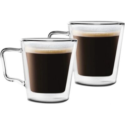 Vialli Design DIVA Podwójne ściany szklanek do kawy i herbaty - 250ml Zestaw 6 Vialli Design DIVA Podwójne ściany szklanek do kawy i herbaty - 250ml Zestaw 6