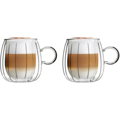 VIALLI DESIGN Zestaw szklanek Tulip z podwójną ścianką - 250ml VIALLI DESIGN Zestaw szklanek Tulip z podwójną ścianką - 250ml