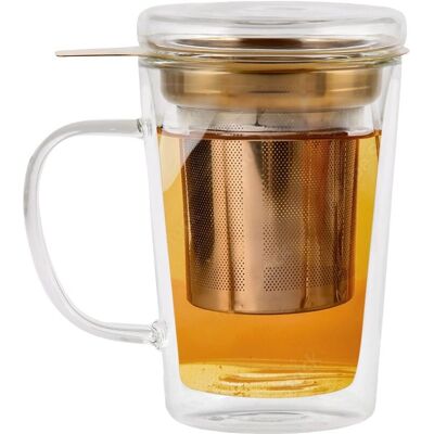 Vialli Design Doppelwandiges Glas Teekanne - 300ml Vialli Design Doppelwandiges Glas Teekanne - 300ml