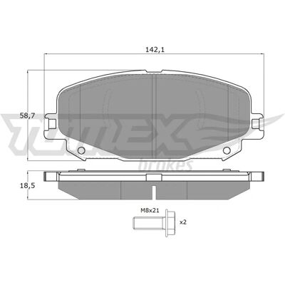 TOMEX Brakes TX 19-74 - Bremsbeläge-Set TOMEX Brakes TX 19-74 - Bremsbeläge-Set