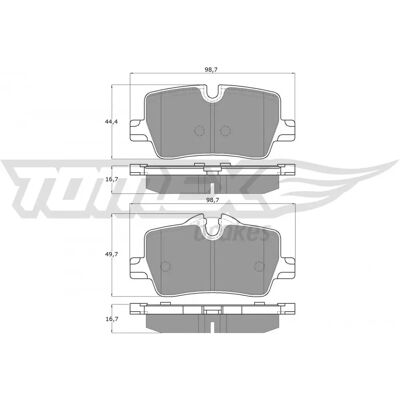 TOMEX brakes TX 19-85 Bremsbeläge Satz - Hinterachse TOMEX brakes TX 19-85 Bremsbeläge Satz - Hinterachse