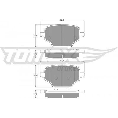 TOMEX brakes TX 19-92 Bremsbeläge Set - Bremsen TOMEX brakes TX 19-92 Bremsbeläge Set - Bremsen