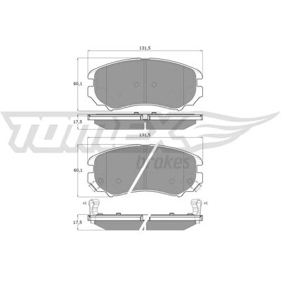 Plaquettes de frein avant TOMEX brakes TX 15-29 avec indicateur d'usure - Plaquettes de frein - Publicité Plaquettes de frein avant TOMEX brakes TX 15-29 avec indicateur d'usure - Plaquettes de frein - Publicité