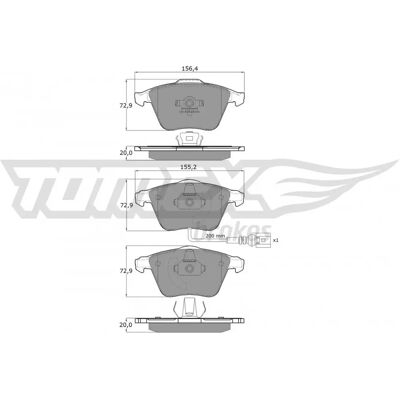 TOMEX Brakes - TX 17-11 - TX 17-11 - 1K0698151B - Jeu de plaquettes de frein - Publicité TOMEX Brakes - TX 17-11 - TX 17-11 - 1K0698151B - Jeu de plaquettes de frein - Publicité