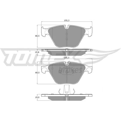 Kit de plaquettes de frein TOMEX TX 17-35 - BMW - Publicité Kit de plaquettes de frein TOMEX TX 17-35 - BMW - Publicité