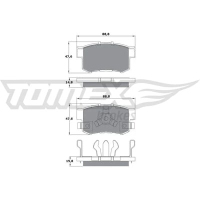 TOMEX Bremsen TX 17-53 Hinterachsenverschleißanzeige - Bremssystem TOMEX Bremsen TX 17-53 Hinterachsenverschleißanzeige - Bremssystem