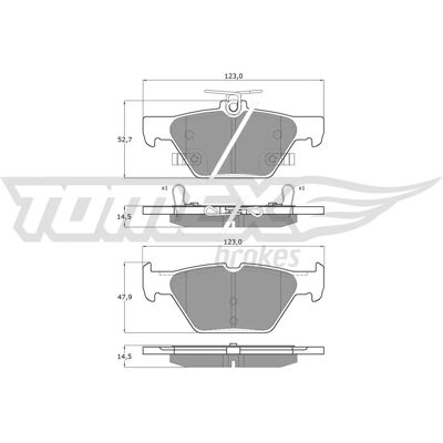 TOMEX brakes TX 18-71 Hinterachsbremsbeläge - Bremsen TOMEX brakes TX 18-71 Hinterachsbremsbeläge - Bremsen