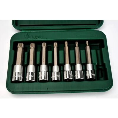 Ensemble de douilles HANS 1/2 pouce 7 Pièces - M5 - M16 Ensemble de douilles HANS 1/2 pouce 7 Pièces - M5 - M16