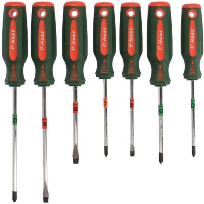 Conjunto de chaves de fenda HANS 06400-7MG - 7 peças, suporte de plástico Conjunto de chaves de fenda HANS 06400-7MG - 7 peças, suporte de plástico