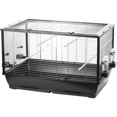 INTERZOO Fiona Mini Klatka dla Ptaków - 78cm Biała z Perchami i Karmnikami INTERZOO Fiona Mini Klatka dla Ptaków - 78cm Biała z Perchami i Karmnikami