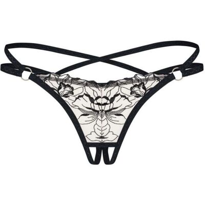 Obsessive Vila Blanes String Ouvert - Noir - M/L Obsessive Vila Blanes String Ouvert - Noir - M/L