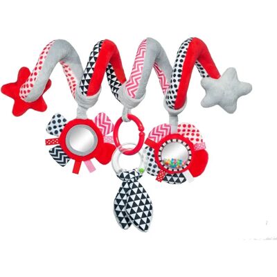 Canpol Babies Baby Toy Spiral - Zickzack, Rot Canpol Babies Baby Toy Spiral - Zickzack, Rot