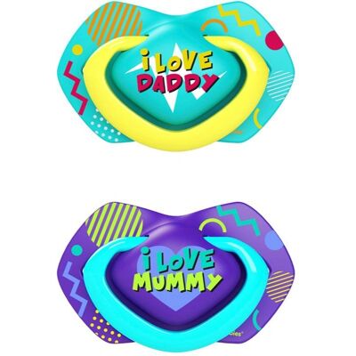 Canpol Neon Love B 6-18m Schnuller Blau - Schnuller Canpol Neon Love B 6-18m Schnuller Blau - Schnuller