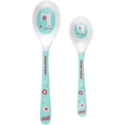 Canpol babies Cuillères Animaux Exotiques Turquoise - 2 pcs - Publicité Canpol babies Cuillères Animaux Exotiques Turquoise - 2 pcs - Publicité