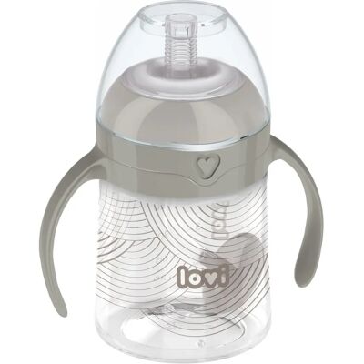 Lovi First Cup - 150ml Dětský hrnek se slámkou a držadly Lovi First Cup - 150ml Dětský hrnek se slámkou a držadly