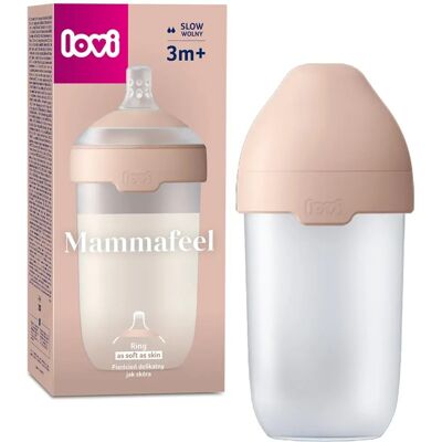 LOVI Mammafeel Sticlă 250ml - Sticlă pentru bebeluși 3+ luni LOVI Mammafeel Sticlă 250ml - Sticlă pentru bebeluși 3+ luni