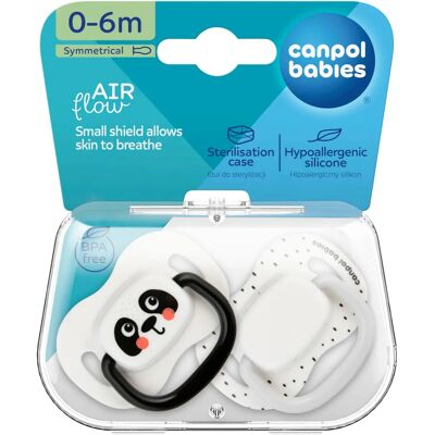 Sucette en Silicone BabiesBoo de Canpol babies - 0-6m Blanc - Produit pour Bébé - Publicité Sucette en Silicone BabiesBoo de Canpol babies - 0-6m Blanc - Produit pour Bébé - Publicité