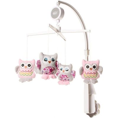 4Baby Pluszowy Obrotowy Mobil z Muzyką - Różowy - Łóżeczko 4Baby Pluszowy Obrotowy Mobil z Muzyką - Różowy - Łóżeczko