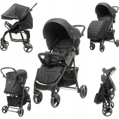 4Baby Rapid Czarny Wózek - Lekki, Regulowany, Wytrzymały 4Baby Rapid Czarny Wózek - Lekki, Regulowany, Wytrzymały