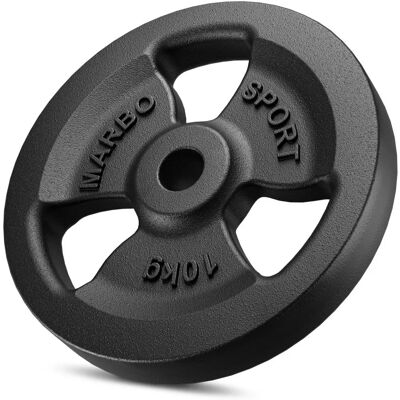 Marbo Sport 10 kg Graues Gusseisen Tri-Grip Hantelscheibe - Gewichtstyp Marbo Sport 10 kg Graues Gusseisen Tri-Grip Hantelscheibe - Gewichtstyp