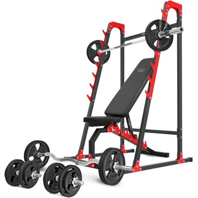 Set de Banc de Exerciții Reglabil Marbo Sport - Suporturi de Siguranță - 83kg Set de Banc de Exerciții Reglabil Marbo Sport - Suporturi de Siguranță - 83kg