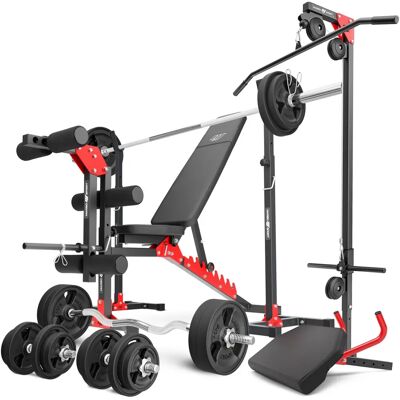 Zestaw treningowy domowy regulowany Marbo Sport z ławką i ciężarkami Zestaw treningowy domowy regulowany Marbo Sport z ławką i ciężarkami
