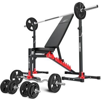 Zestaw regulowanych ławek Marbo Sport - Sprzęt siłowni 83kg Zestaw regulowanych ławek Marbo Sport - Sprzęt siłowni 83kg