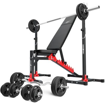 Ensemble Banc de Musculation Ajustable Marbo Sport - 113kg Ensemble Banc de Musculation Ajustable Marbo Sport - 113kg