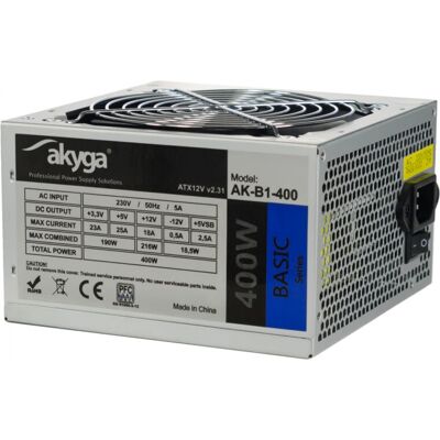 Akyga AK-B1-400 Zasilacz - 400W, Zielony, ATX 2.31 Akyga AK-B1-400 Zasilacz - 400W, Zielony, ATX 2.31