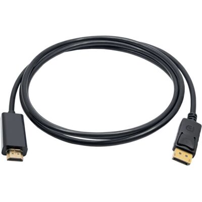 Adaptateur de câble HDMI à DisplayPort Akyga AK-AV-05 - 1,8 m, Noir, Or Adaptateur de câble HDMI à DisplayPort Akyga AK-AV-05 - 1,8 m, Noir, Or