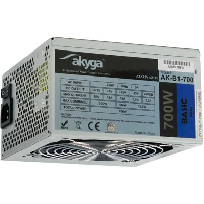 Akyga AK-B1-700 Alimentatore - 700W, Grigio, ATX, Ventilazione laterale Akyga AK-B1-700 Alimentatore - 700W, Grigio, ATX, Ventilazione laterale