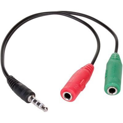 Akyga - 15 cm Audio Adapter Stereo Mini Jack - Schwarz Akyga - 15 cm Audio Adapter Stereo Mini Jack - Schwarz