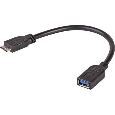 Akyga AK-AD-30 Micro-USB B auf USB 3.0 Adapter - 15cm - Schwarz Akyga AK-AD-30 Micro-USB B auf USB 3.0 Adapter - 15cm - Schwarz