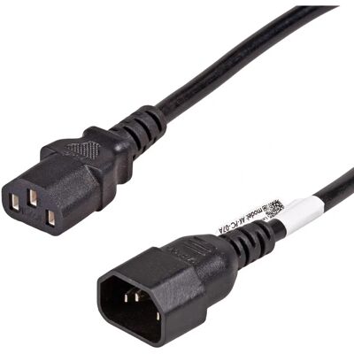 Akyga AK-PC-07A Napájecí Kabel - Černý - 3m - IEC C13 na C14 Akyga AK-PC-07A Napájecí Kabel - Černý - 3m - IEC C13 na C14