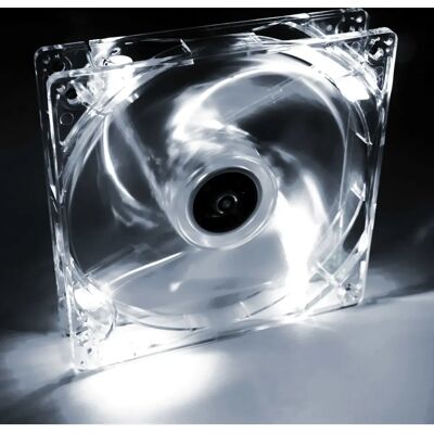 Akyga Ventola PC LED Bianca 12cm - Trasparente Akyga Ventola PC LED Bianca 12cm - Trasparente
