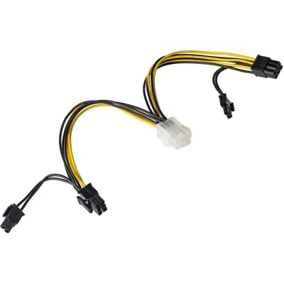 Akyga AK-CA-55 Adaptateur de Câble d'Alimentation - PCIe 6-Pin à 6+2-Pin - 15cm Akyga AK-CA-55 Adaptateur de Câble d'Alimentation - PCIe 6-Pin à 6+2-Pin - 15cm