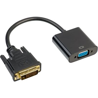Akyga AK-AD-50 Video Adapter - 15cm DVI naar VGA - Zwart Akyga AK-AD-50 Video Adapter - 15cm DVI naar VGA - Zwart