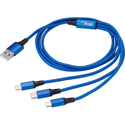 Akyga AK-USB-27 USB-Kabel - 1,2 m, Blau, 3-in-1 Akyga AK-USB-27 USB-Kabel - 1,2 m, Blau, 3-in-1