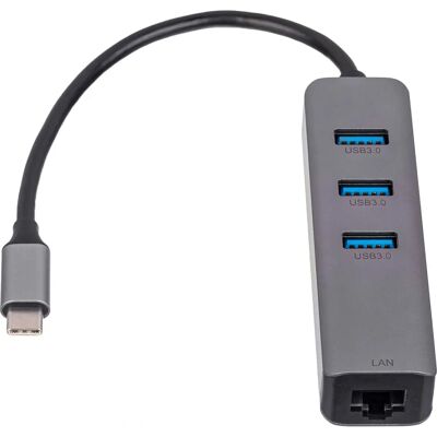 Akyga Modell AK-AD-66 USB-C Hub & Ethernet - Silber Akyga Modell AK-AD-66 USB-C Hub & Ethernet - Silber