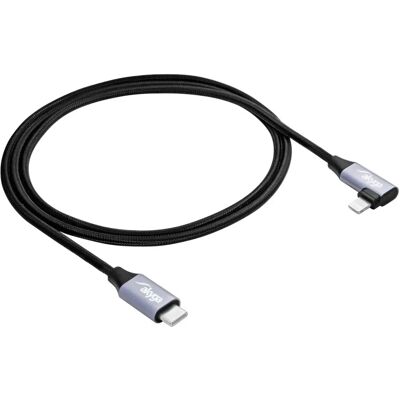 Akyga AK-USB-56 Lightning-kaapeli - 1m Musta Akyga AK-USB-56 Lightning-kaapeli - 1m Musta