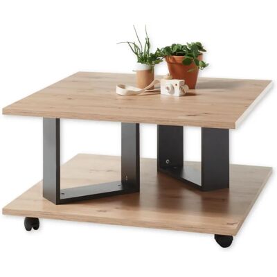 Home Affaire Zera Couchtisch - Quadrat, Schwarz, Artisan Eiche Home Affaire Zera Couchtisch - Quadrat, Schwarz, Artisan Eiche