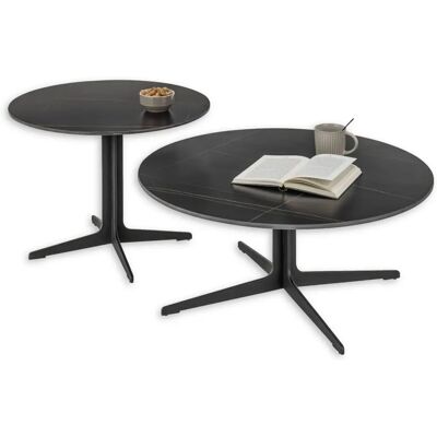 HBZ LENA Rund Keramik Couchtisch 2er Set HBZ LENA Rund Keramik Couchtisch 2er Set