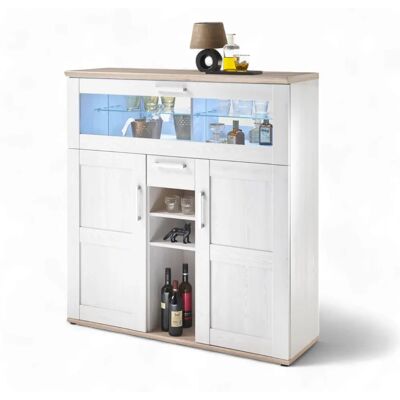 HBZ Romance Barschrank - Weiß, 128x136x42cm - Landhausstil HBZ Romance Barschrank - Weiß, 128x136x42cm - Landhausstil