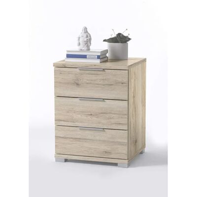 Höffner Nachttisch aus Holz mit drei Schubladen - Holzfarben Nachttisch Höffner Nachttisch aus Holz mit drei Schubladen - Holzfarben Nachttisch