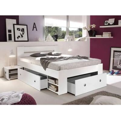 Set letto MID.YOU Stefan - 140x200cm - Nero/Quercia artigianale - Unisex Set letto MID.YOU Stefan - 140x200cm - Nero/Quercia artigianale - Unisex