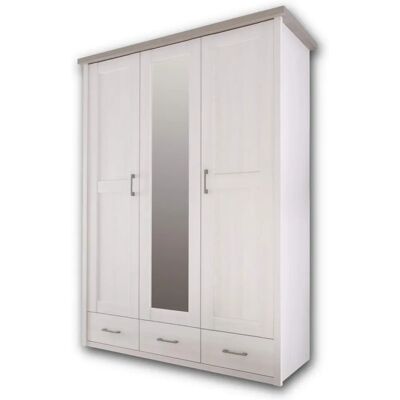BEGABINO Luca Kleiderschrank - Landhausstil, Weiß & Trüffel BEGABINO Luca Kleiderschrank - Landhausstil, Weiß & Trüffel