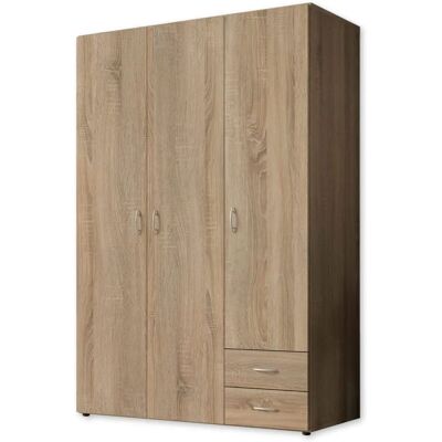 SCHLAFKONTOR Joe Brauner Kleiderschrank - 3-Türen, 120x52x177 cm - Schrank SCHLAFKONTOR Joe Brauner Kleiderschrank - 3-Türen, 120x52x177 cm - Schrank